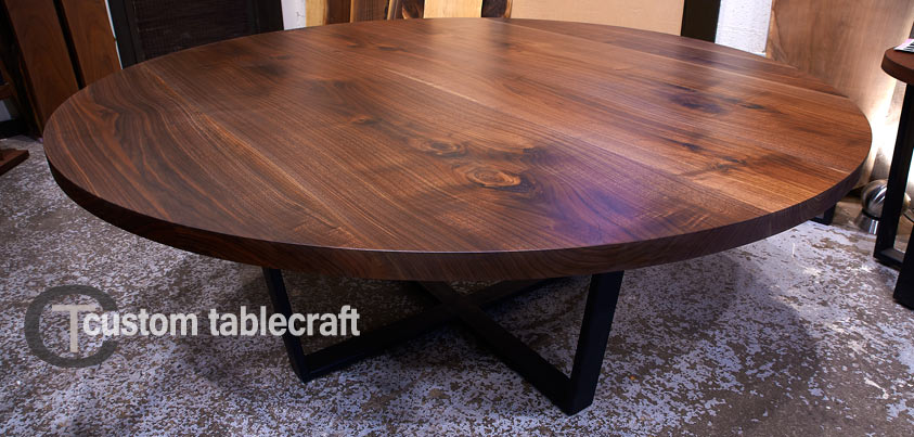solid wood round wide plank round dining and conference tables and tops sold wholesale, directly to our FF&E dealer network and to the trade