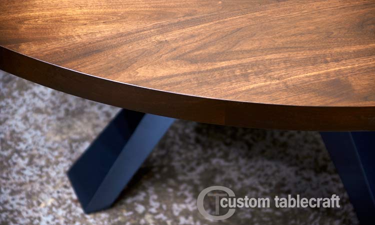 Custom handcrafted solid wood round tables and table tops for restaurant, conference room, hospitality, office, residential, education, retail and commercial installations