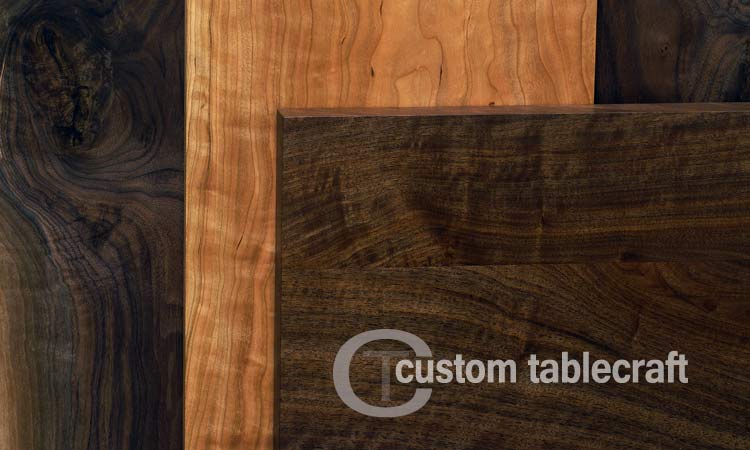 Custom handcrafted hardwood table tops for restaurant, hospitality, office, residential, education and commercial installations
